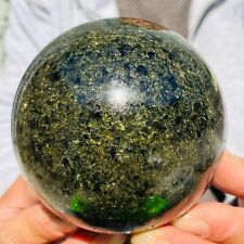 3.24lb Large Dark Green Olivine Peridot Crystals Sphere Gemstone Healing Reiki picture
