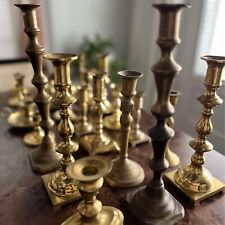 Vintage Brass Candlestick Holders Grandmillennial Wedding Shower Party Lot of 25 picture