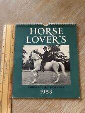 VINTAGE 1953 HORSE LOVERS CALENDAR, COUNTRY LIFE PUB. picture