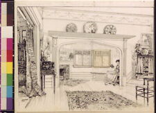 Drawing room,glimpse of hall,the Cedars,mansion,parlor,Harry Fenn,1860-1911 picture