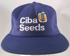 Vtg CIBA Seeds Foam Insulated Embroidered Snapback Hat K Products Made In USA picture