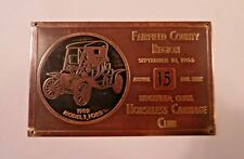 1966 HORSELESS CARRIAGE CLUB RIDGEFIELD CONN Car Club Plaque Sm Sign Ad 1909 T picture