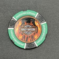 Harley Davidson $25 Poker Chip. Green Black picture
