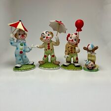 Set of 4 Adorable Lefton Ceramic Clown Figurines picture