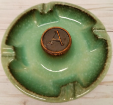 The Hyde Park No. 1900 vintage green letter A ashtray, cigar heavy 8.25