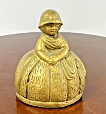 Vintage Mini Brass Southern Lady Bell Heavy 2.75