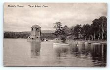 TWIN LAKES, CT Connecticut ~ ALVORD'S TOWER  1933 Litchfield County Postcard picture