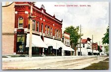 Oconto Wisconsin~Main Street Looking East~Cafe~Business~c1910 Ed Richter Pub picture
