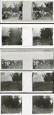 c1918-20 very rare Vietnam French Indochina TANK testing FIVE glass stereoviews picture