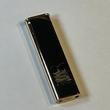 Vintage Admiral Battery Electronic Lighter Made in Japan Black and Gold  picture