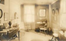 RPPC Postcard Interior View of Study/ Sitting Room, Unknown US Location, c1930? picture