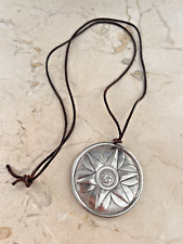 Vintage Towle Sterling Star Flower  Medallion Ornament /Pendant picture