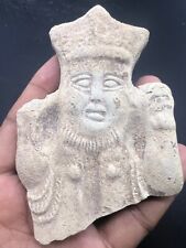 Rare Ancient Old Extremely Amazing Unknown Era King Statue Terccotta Clay Figure picture