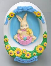 vtg 1995 Empire Happy Easter Bunny w/ Basket 3D Egg Diorama 18 x 12