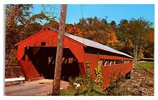 Postcard Taftsville Covered Bridge, Vermont T40 picture
