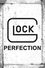 Glock Protection Firearms Rustic Vintage Sign Style Poster picture