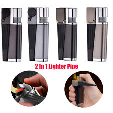 4Pcs Folding Smoking Pipe Lighter+Pipe Combo Herb Pipe Portable All in One New picture