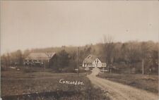 Concord Vermont Bridge Dirt Road Houses RPPC c1910s Postcard picture