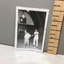 Vtg Photo 50's Young African American Couple Dancing n Big Hall d2 picture