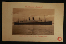 SS Lapland Mailsteamer Red Star Line Antwerp Postcard Steamship Dover 1910 Image picture