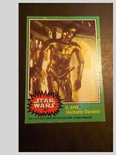 VINTAGE 1977 STAR WARS # 207 C3P0 GOLDEN ROD ERROR CARD picture