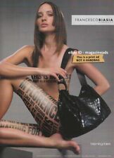 FRANCESCO BIASIA Handbags 1-Page PRINT AD Fall 2003 AMY NEMEC woman's bare skin picture