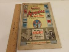 Vtg Almanac 1933 Dr Miles Laboratories New Weather and Hand Book picture