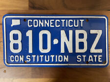 1990s CONNECTICUT  CONSTITUTION STATE License plate Vintage  MAN CAVE TAG picture