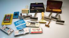 Vintage Razor Lot of 10 Razors Gillette Schick Blades Cases Boxes picture