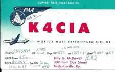 QSL 1957 Nicholasville    Kentucky   radio card picture