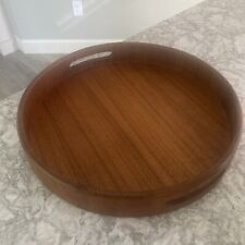 Goodwood Genuine Teak 14” Wood  Tray with Handles Classic Shape picture