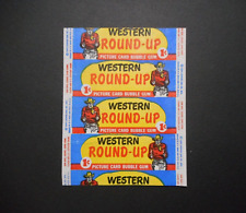 1956 WESTERN ROUND UP 1cent CARD WAX WRAPPER TOPPS picture