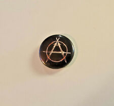 ANARCHY Syringe Pinback Vintage Button RARE 1981 UK  Punk Badge PROTEST CND RAR picture