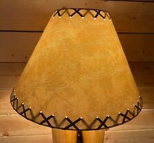 Rustic FAUX Leather Hardback Round Lamp Shade - 16