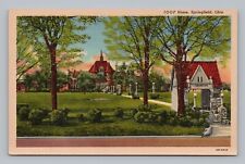 Postcard 100F Home House Springfield Ohio OH 210 picture