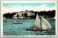 Postcard White Bear Yacht Club, Yacht And Rowing Teams St. Paul Minnesota Posted picture