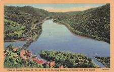 Postcard View of Gauley Bridge West Virginia showing Gauley New & Kanawha Rivers picture