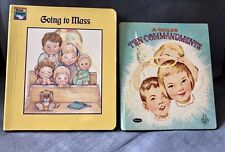 A CHILD'S TEN COMMANDMENTS Vintage 1959 AND Going To Mass Children's Book 1995 picture