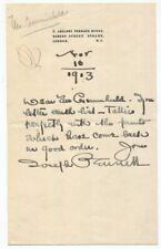 1913 American Artist Joseph Pennell Autograph Letter Signed picture