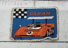 VINTAGE Rare Embroidered CAN-AM Patch  Race Car #4 1968 McLaren M8A Orange picture