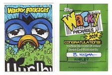 2024 TOPPS WACKY PACKAGES SIGNED ARTIST SKETCH HURLBY BY BARRY NYGMA picture