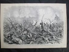 1885  Civil War Print - Federal Forces Capture Fort De Russy, Louisiana, 1864 picture