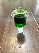 14MM GLYCERIN GLASS WATER BOWL PIPE GREEN picture