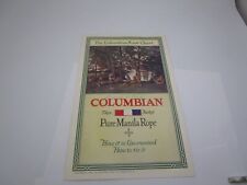 1925 Color Boy Scout Ad Pamphlet Columbian Pure Manila Rope Knot Chart picture