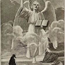 1935 The Angel With The Little Book On The Sea Religious Art Print DWN10C picture