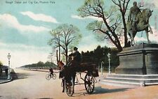 Vintage Postcard 1900's Gough Statue & City Car Phoenix Park Dublin Ireland picture