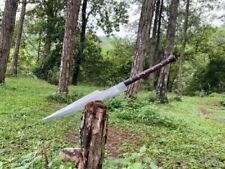Carbon Steel Blade Wood Cutting Machete Kukri Sword | Handmade Tactical Sword picture