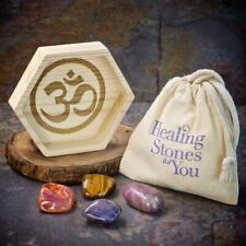 Healing Stones for You: Break Addictions Crystal Healing Set with Wood Dish picture