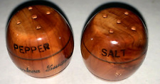 Vintage Souvenir Salt & Pepper Shakers Cedar Barrels Okefenokee Swamp GA Georgia picture