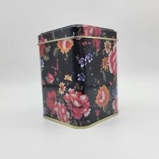 Vintage Floral Tea Tin Cottagecore Decor Storage Container  picture